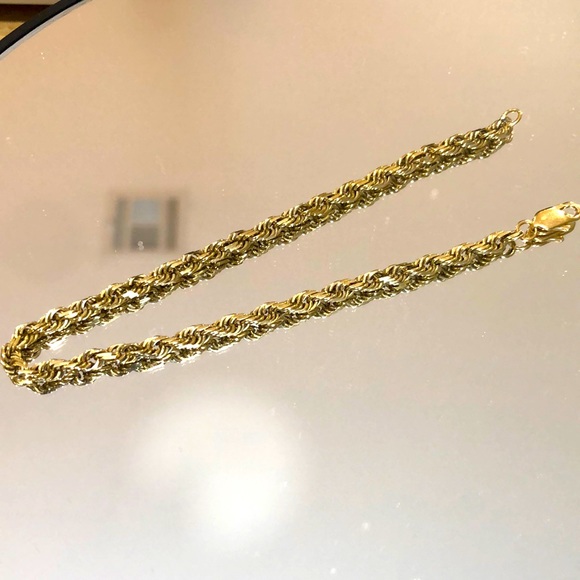 Other Mens Solid Gold Rope Bracelet Poshmark